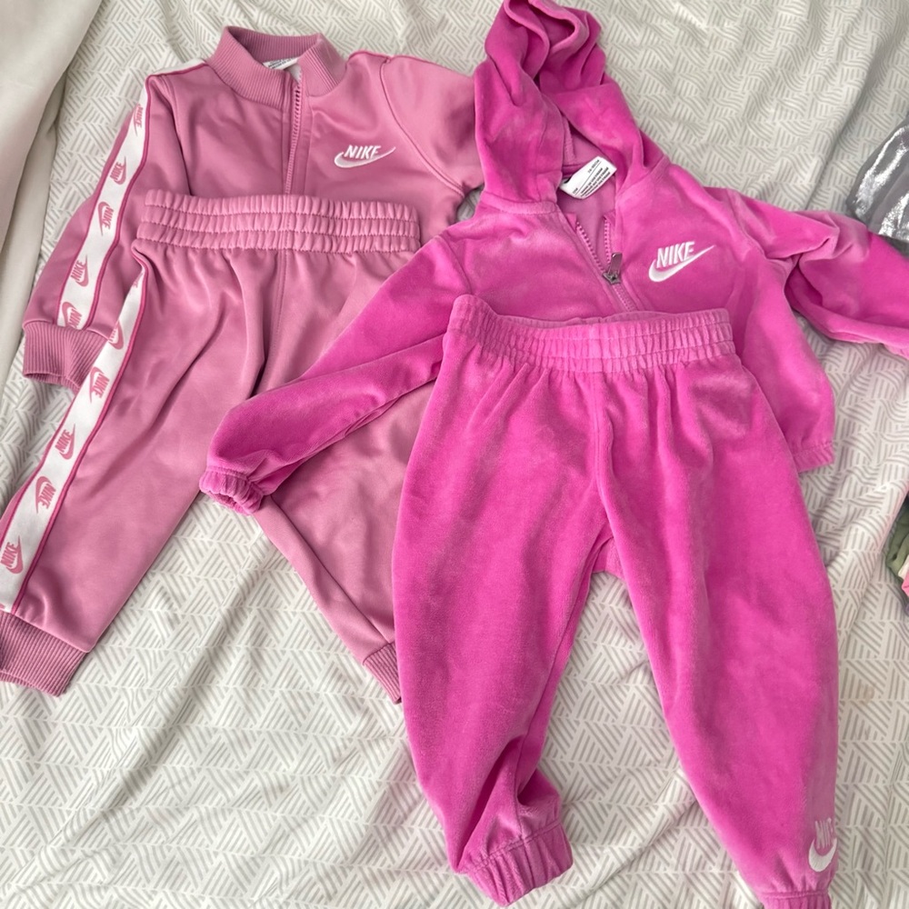 Nike Pink Tracksuit Set for Kids